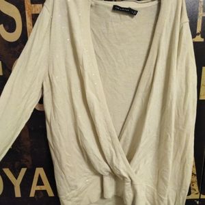 Beaded Sweater Pull Over Top